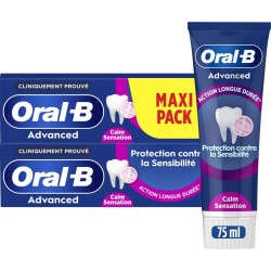 ORAL-B Dentifrice Pro-Expert Calm Sensation lot de 2 tubes 75ml