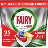FAIRY Tablette Lave-Vaisselle Platinum Plus All In One Technologie Anti-Terne Citron 7en1 25 tablettes lave-vaisselle