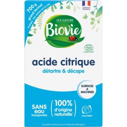BIOVIE Acide Citrique Multi-Usage Détartrant Dégraissant Ecologique le carton de 700g