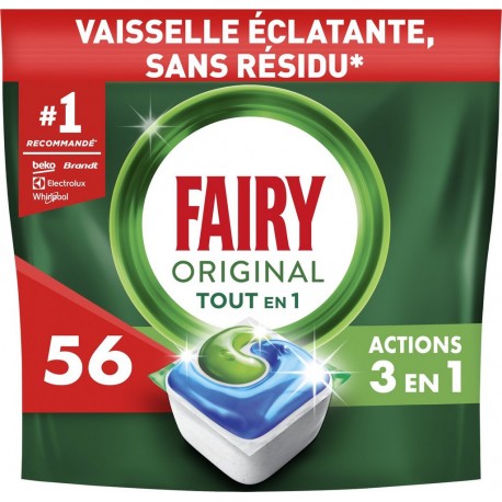 FAIRY Tablette lave-Vaisselle Original Tout en 1 56 tablettes