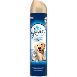 GLADE Désodorisant Spray Rafraîchissant Air Combat les odeurs d'animaux l'aérosol de 300ml