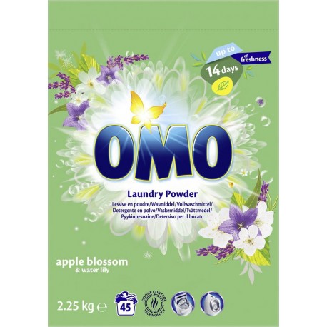 OMO Lessive en poudre Apple Blossom pack de 2.25Kg