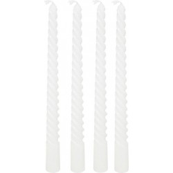 Atmosphera 4 Bougie-bâtons Twist Many Blanc 180g