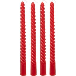 Atmosphera 4 Bougie-bâtons Twist Many Rouge 180g
