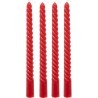 Atmosphera 4 Bougie-bâtons Twist Many Rouge 180g