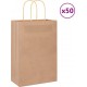 Vidaxl Sacs En Papier 50 Pcs Avec Poignées Marron 21x11x31 Cm