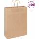 Vidaxl Sacs En Papier 50 Pcs Avec Poignées Marron 32x12x42 Cm
