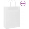Vidaxl Sacs En Papier 250 Pcs Avec Poignées Bleu 26x12x35 Cm
