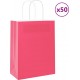 Vidaxl Sacs En Papier 50 Pcs Avec Poignées Rose 21x11x28 Cm