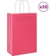 Vidaxl Sacs En Papier 50 Pcs Avec Poignées Rose 21x11x31 Cm