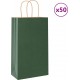 Vidaxl Sacs En Papier 50 Pcs Avec Poignées Vert 21x11x36 Cm