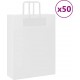 Vidaxl Sacs En Papier 50 Pcs Avec Poignées Blanc 32x12x42 Cm