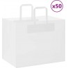 Vidaxl Sacs En Papier 50 Pcs Avec Poignées Blanc 32x22x24 Cm