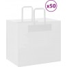 Vidaxl Sacs En Papier 50 Pcs Avec Poignées Blanc 32x22x28 Cm