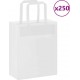 Vidaxl Sacs En Papier 250 Pcs Avec Poignées Marron 18x8x22 Cm
