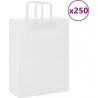 Vidaxl Sacs En Papier 250 Pcs Avec Poignées Bleu 26x12x35 Cm