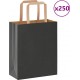 Vidaxl Sacs En Papier 250 Pcs Avec Poignées Noir 18x8x22 Cm