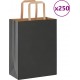 Vidaxl Sacs En Papier 250 Pcs Avec Poignées Noir 21x11x28 Cm