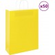 Vidaxl Sacs En Papier 50 Pcs Avec Poignées Jaune 32x12x42 Cm