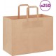 Vidaxl Sacs En Papier 250 Pcs Avec Poignées Marron 32x17x25 Cm