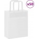 Vidaxl Sacs En Papier 50 Pcs Avec Poignées Blanc 18x8x22 Cm