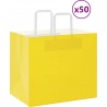 Vidaxl Sacs En Papier 50 Pcs Avec Poignées Jaune 32x22x28 Cm