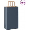 Vidaxl Sacs En Papier 50 Pcs Avec Poignées Bleu 21x11x36 Cm