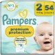 PAMPERS Couches Bébés Premium Protection Taille 2 4-8Kg x54