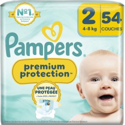 PAMPERS Couches Bébés Premium Protection Taille 2 4-8Kg x54