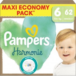 PAMPERS Couches Bébés Harmonie 13+Kg Taille 6 x62