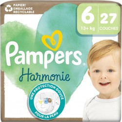 PAMPERS Couches Bébés Harmonie 13+Kg Taille 6 x27