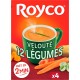 ROYCO SOUPE INSTANTANEE SACHETS INDIVIDUELS DANS BOITE CARTON 800ML 1CT VELOUTE 12 LEGUMES QUATRE ASSIETTES UNE ASSIETTE PAR SAC