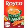 ROYCO SOUPE INSTANTANEE SACHETS INDIVIDUELS DANS BOITE CARTON 800ML 1CT VELOUTE 12 LEGUMES QUATRE ASSIETTES UNE ASSIETTE PAR SAC