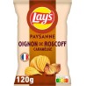 LAY'S CHIPS PAYSANNE SACHET 120GR 1CT ONDULE SAVEUR OIGNONS DE ROSCOFF CARAMELISES