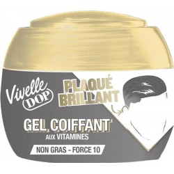 Vivelle DOP Plaqué Brillant Gel Coiffant aux Vitamines Force 10 150ml (lot de 3)