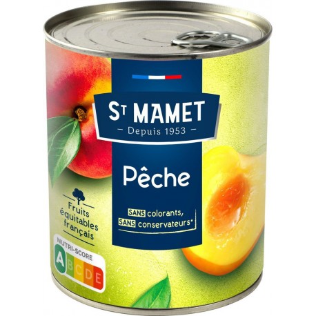 St Mamet Fruits au sirop Pêches 465g