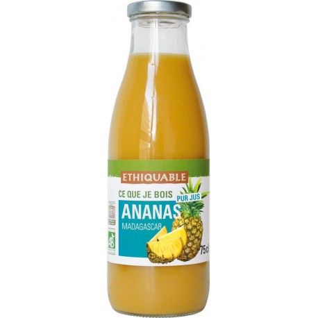 Ethiquable Pur Jus Ananas de Madagascar Bio 75cl