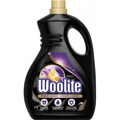 Woolite Lessive Noirs Foncés Denim à la Kératine 1,9L