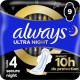 ALWAYS ULTRA NIGHT SERVIETTES SANITAIRES ULTRA MINCE NUIT T4 x9