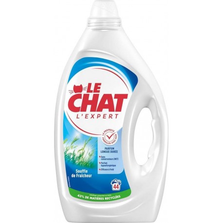LE CHAT Lessive Liquide L'Expert Souffle De Fraîcheur le bidon de 2,2L