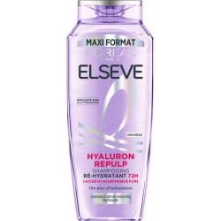 L'OREAL PARIS Shampooing Hyaluron Repulp Ré-Hydratant 72h Elseve 400ml