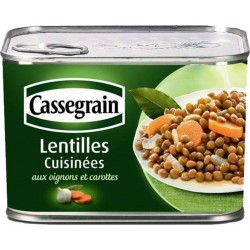 Cassegrain Lentilles Cuisinées aux Oignons et Carottes 460g 706g (lot de 5)