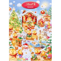 LINDT Calendrier de l'Avent Enfants Chocolat au Lait Teddy 211g