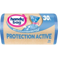 HANDY BAG PROTECTION ACTIVE SAC POUBELLE BANDE PAPIER 30L x20