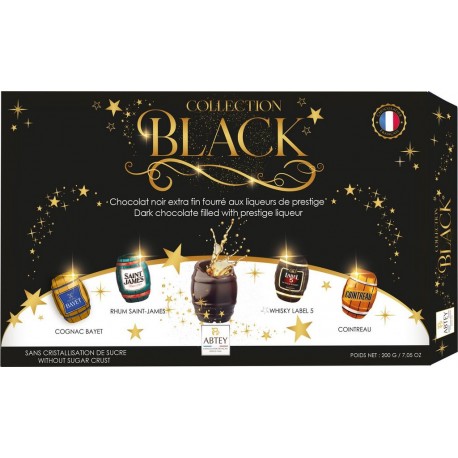ABTEY Assortiment de Chocolats Noir Extra-Fin Fourrés à la Liqueur 200g