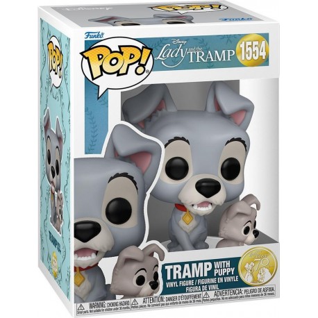 FUNKO Figurine POP! La Belle et le Clochard Clochard avec chiot N° 1554