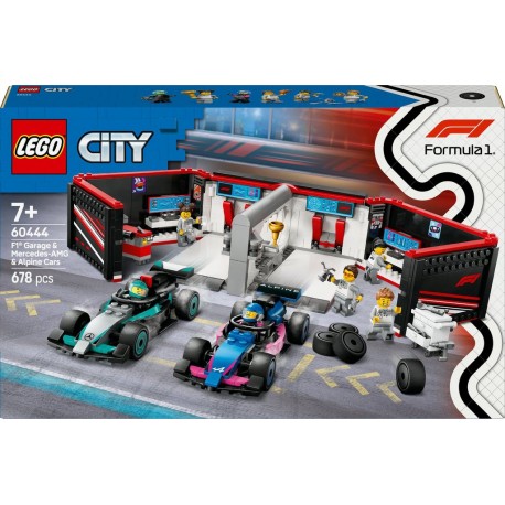 LEGO 60444 City Garage de F1 Et voiture Mercedes AMG et Alpine