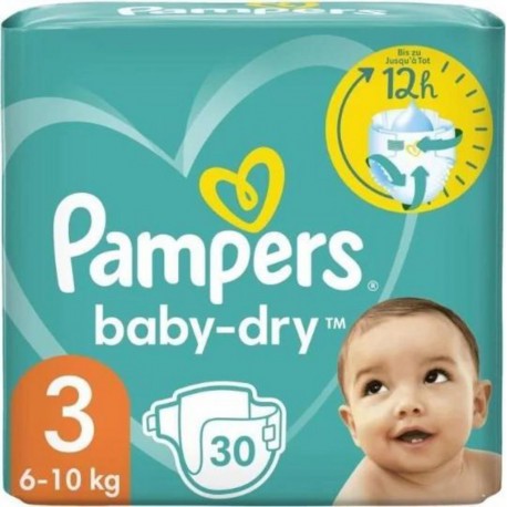 PAMPERS BABY DRY Taille 3 6-10Kg X30