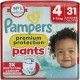 PAMPERS Couches Culottes Bébés Premium Protection Pants 9-15Kg Taille 4 x31 couches