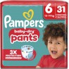 PAMPERS Couches Culottes Bébés Baby-Dry Pants 13-19Kg Taille 6 31 couches culottes